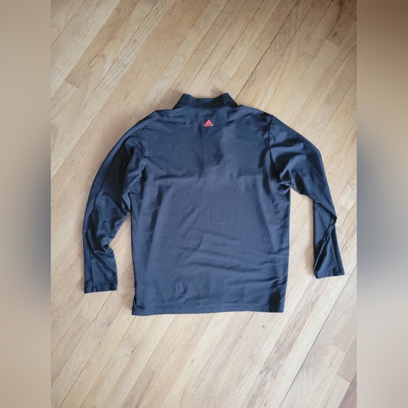 Adidas Size XL 1/4 Zip Red and Black Sweater - Picture 3 of 9